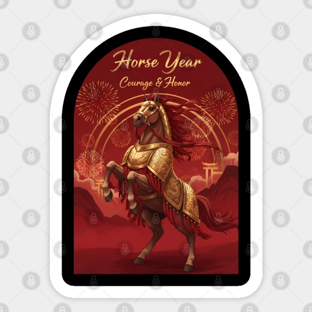 Year of the Horse Courage & Honor Chinese Zodiac 2026 Lunar New Year Sticker by creative